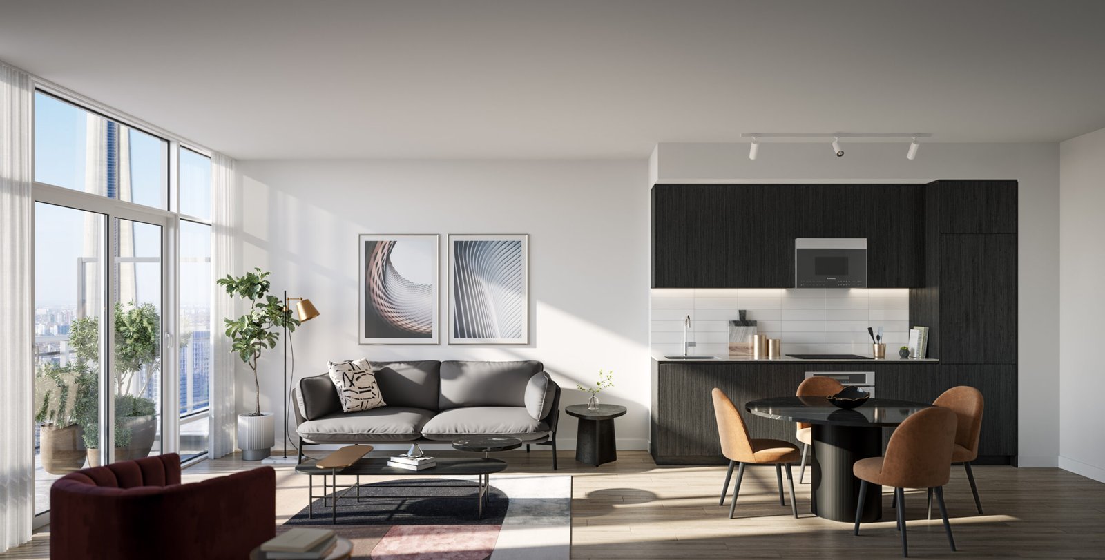 Kitchen-Dark-Palette Q TOWER CONDOS