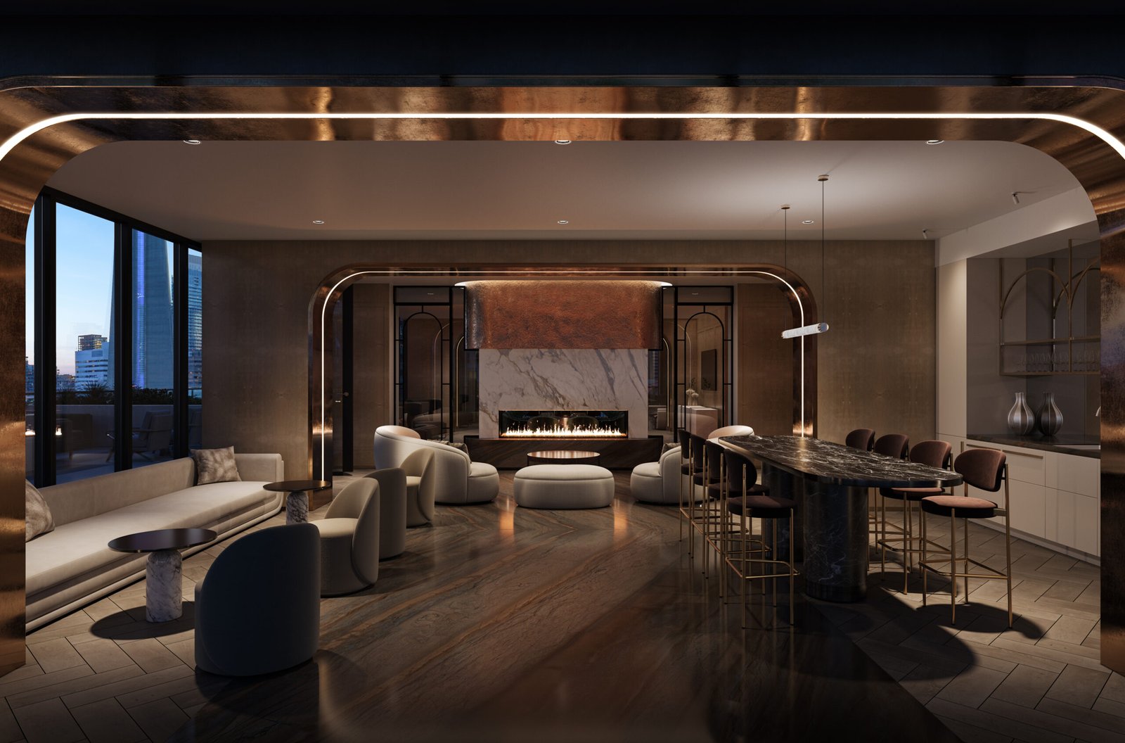 Q TOWER CONDOS Social-Lounge Q TOWER CONDOS