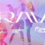 Promotional banner for bravo festival featuring dynamic images of people engaged in thrilling activities like biking and running under colorful, vibrant lighting with festival sponsors' logos including Gagan Bector.