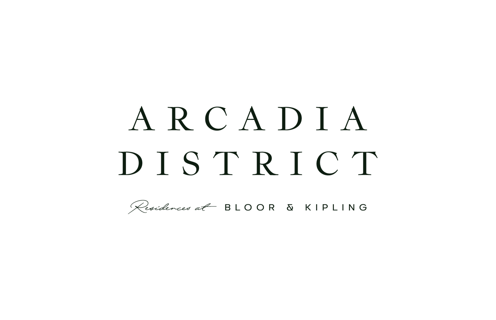 This image features the text “Arcadia District” in large, green letters on a black background, with “Pre Construction Homes” in smaller text underneath. This image features the text "Arcadia District" in large, green letters on a black background, with "Pre Construction Homes" in smaller text underneath.