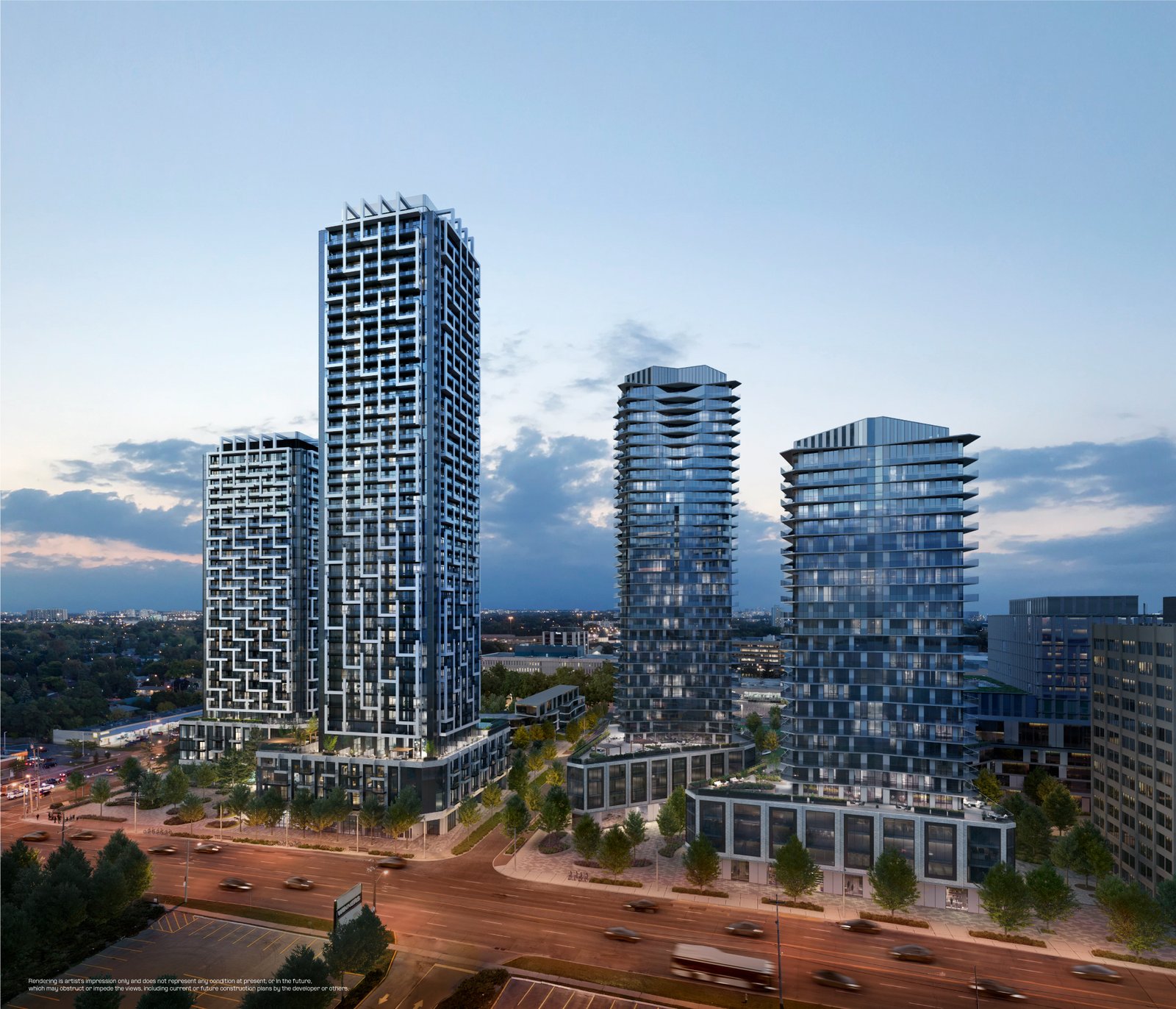 An artist’s rendering of the new condos in Gta at dusk. An artist's rendering of the new condos in Gta at dusk.