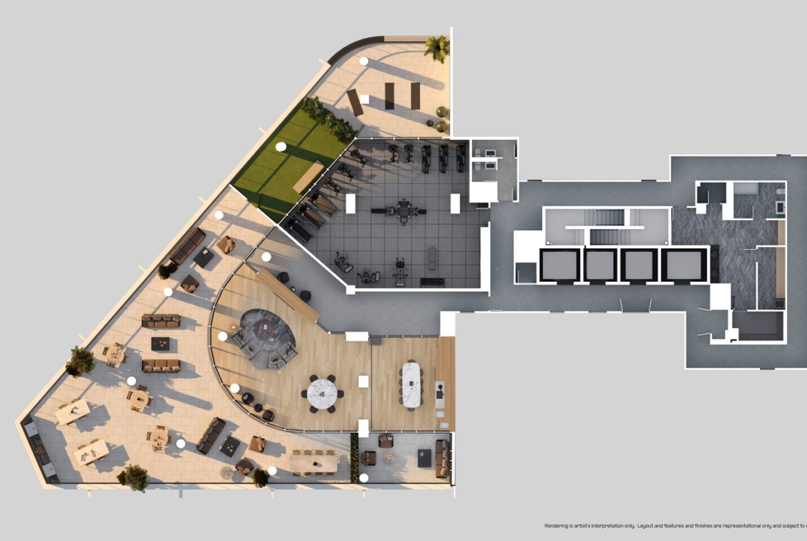 A floor plan of new condos in GTA.
