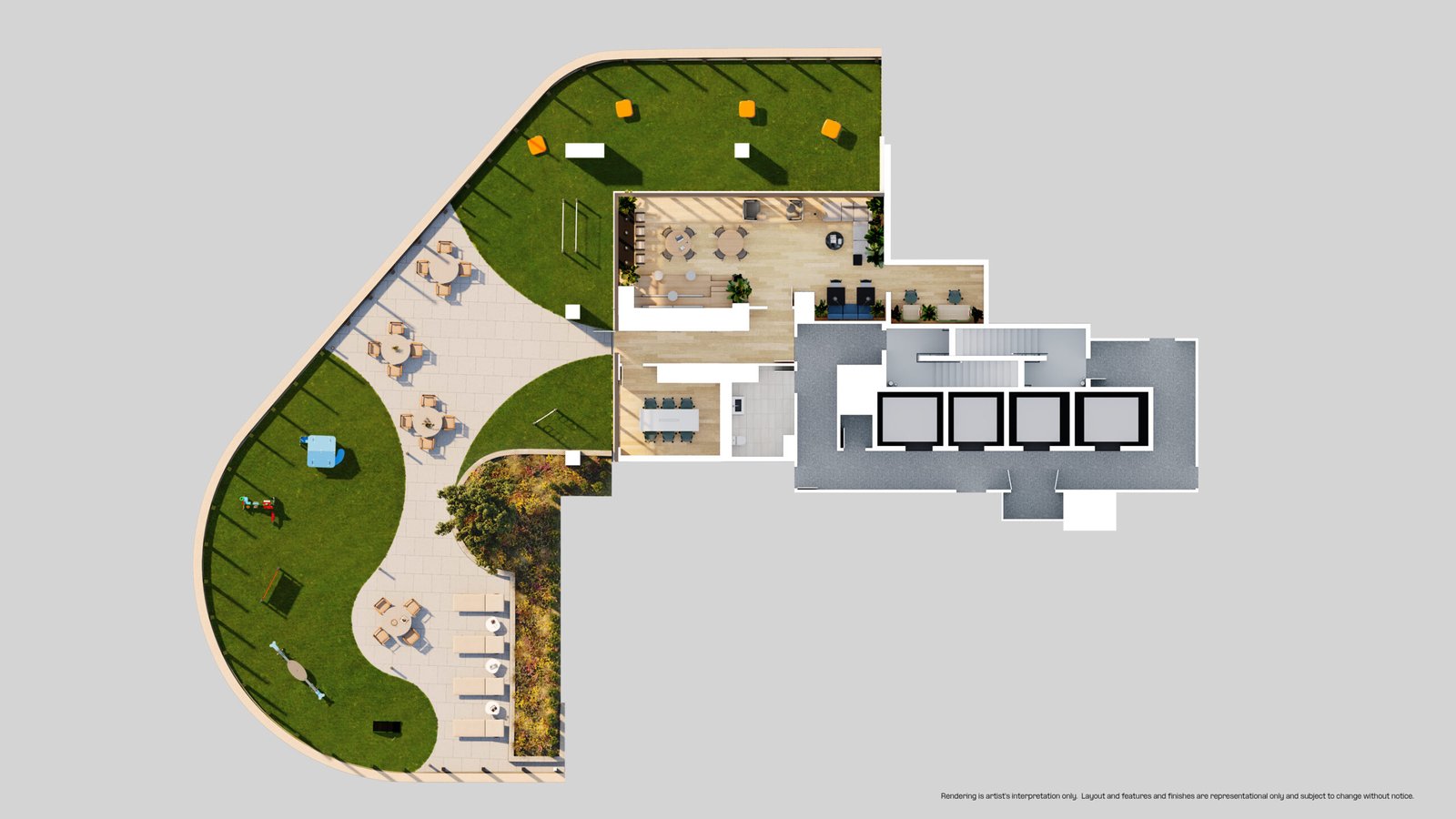A floor plan of a new apartment with a swimming pool. A floor plan of a new apartment with a swimming pool.