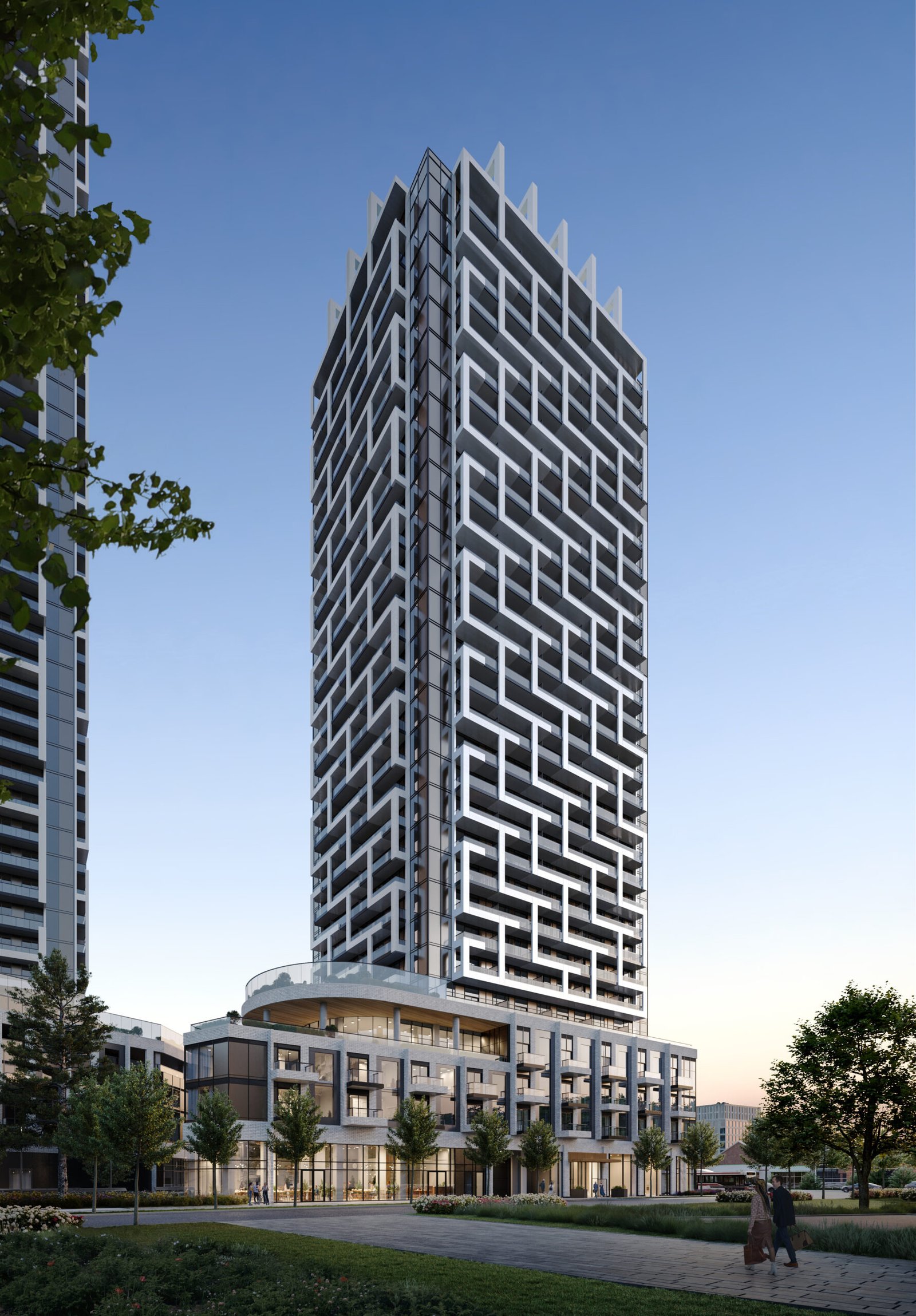An artist’s rendering of new condos in Gta, a high-rise apartment building. An artist's rendering of new condos in Gta, a high-rise apartment building.