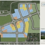 Georgina Heights residential development map featuring pre-construction homes. The map highlights lot sizes of 36', 40', and 50', future residential zones, roads, and existing neighborhoods. An inset showcases Gagan Bector' community branding, offering an ideal glimpse of new homes in GTA.
