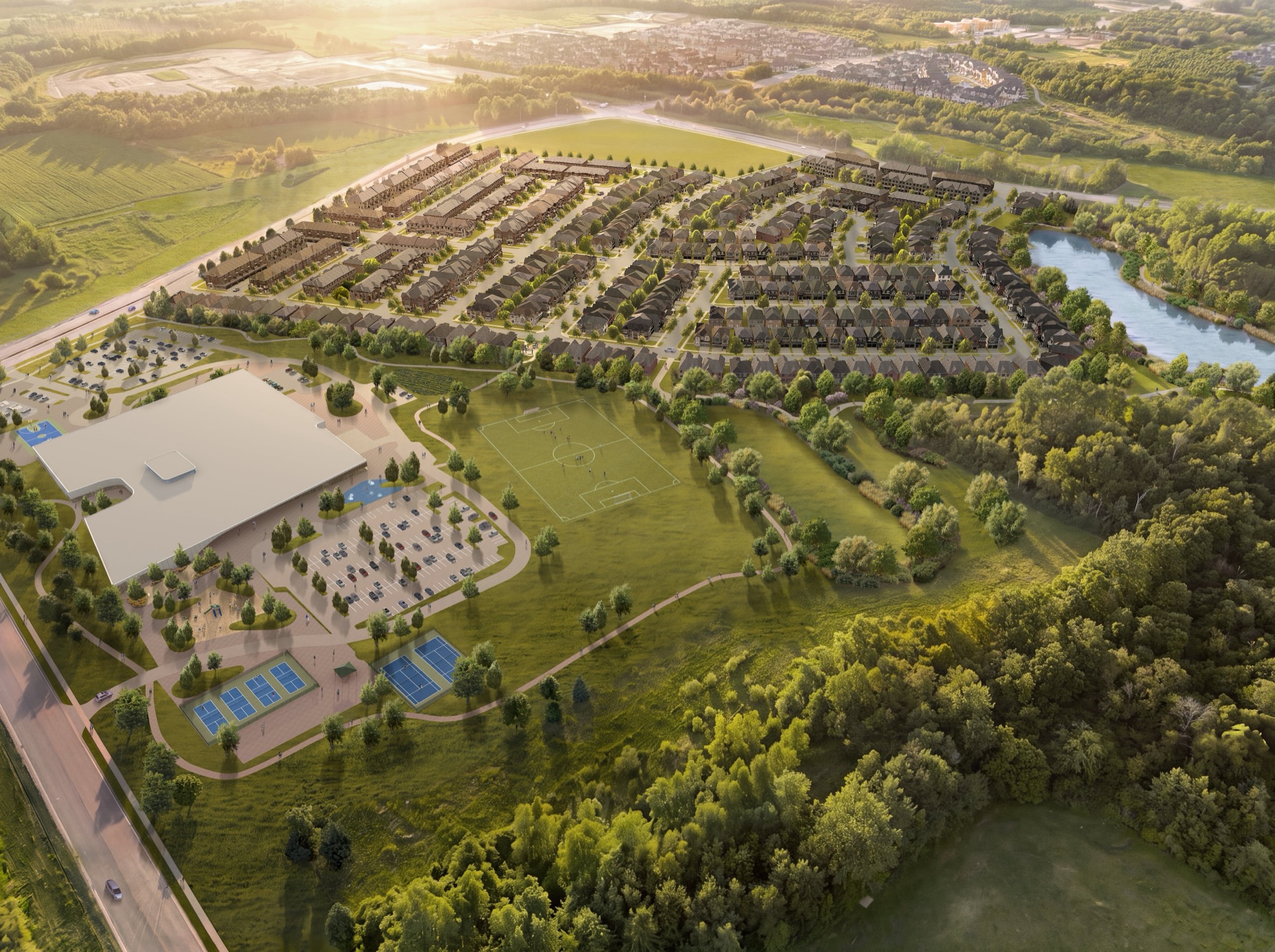 Bloom Park Seaton Pickering Community Aerial View