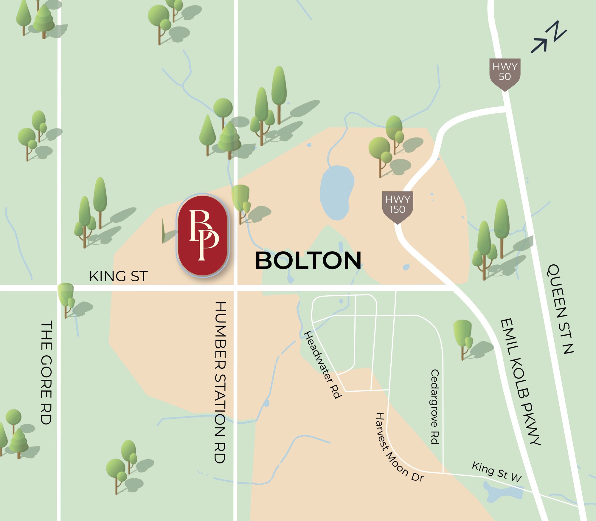 Bolton Place Master Community Location and Key Map