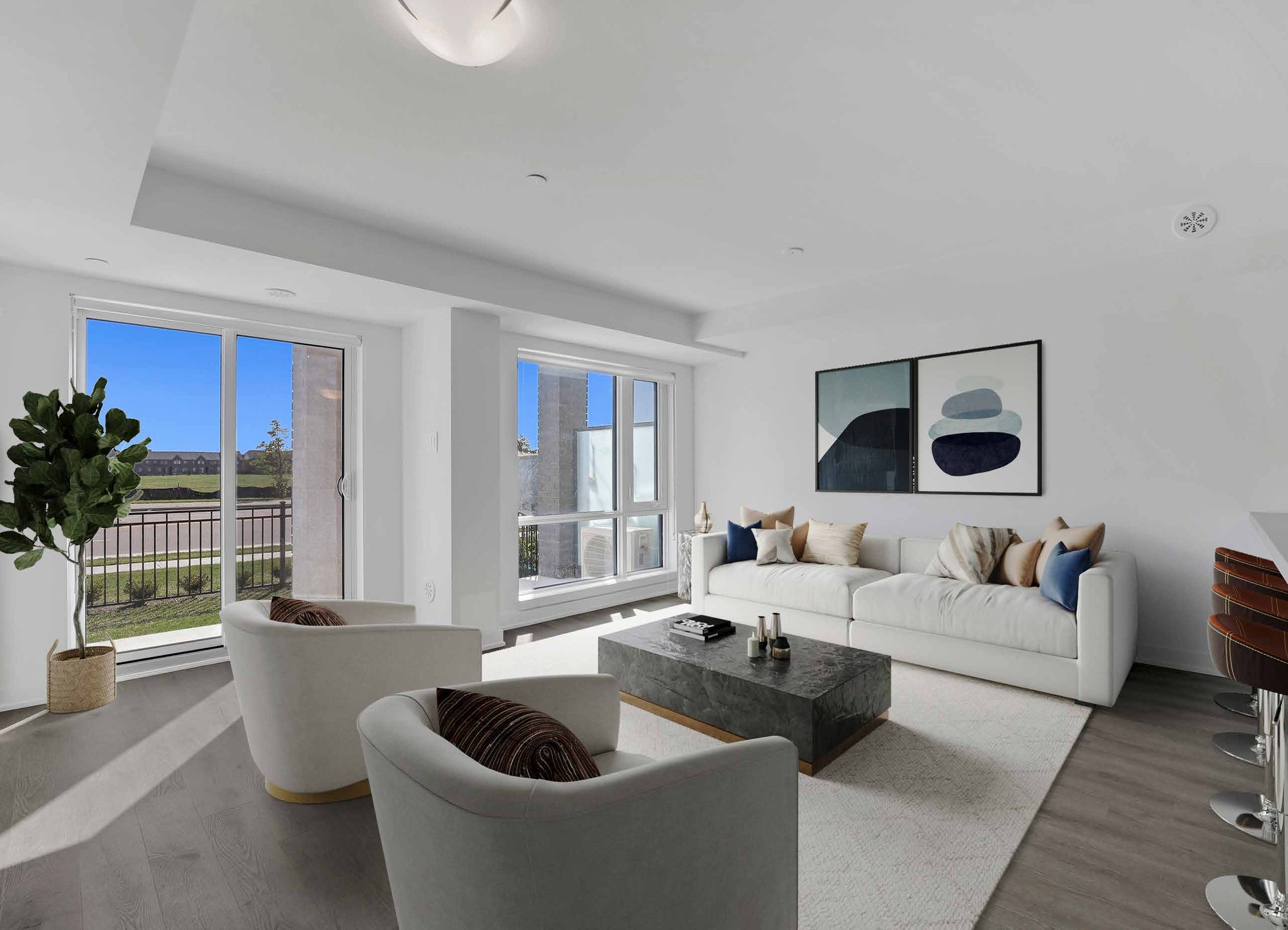 Countryside Urban Towns Diamond Suite Open Concept Living Room and Dining Brampton