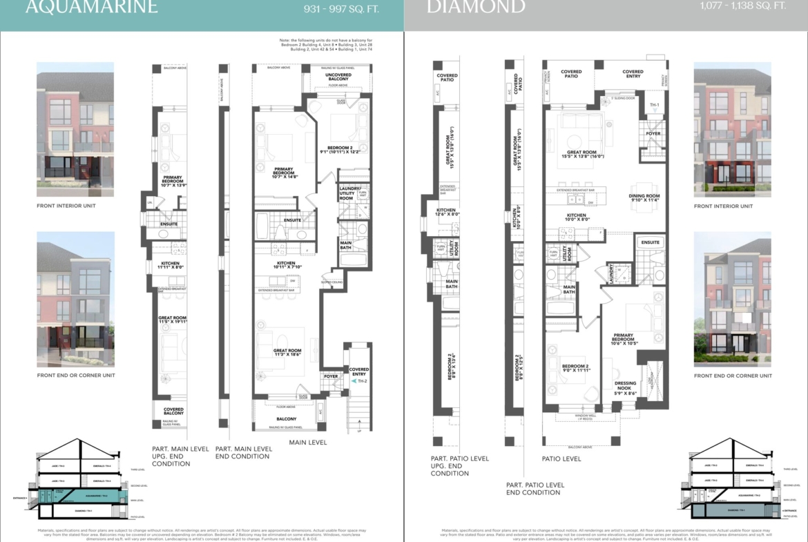 Countryside Urban Towns Official Architectural Floor Plans Lower and Ground Levels