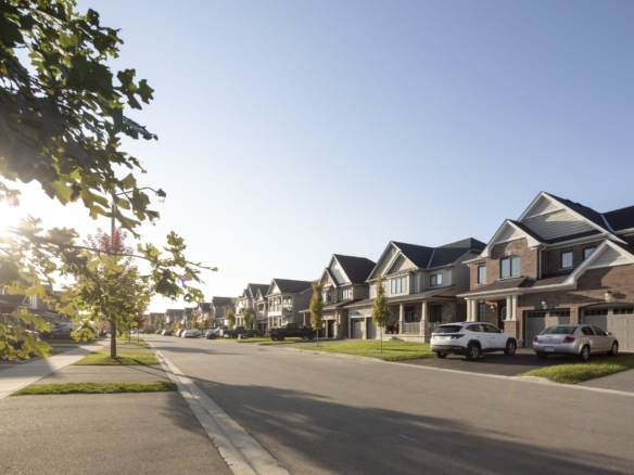 Empire Avalon master-planned community streetscape rendering in Caledonia Haldimand County near Hamilton
