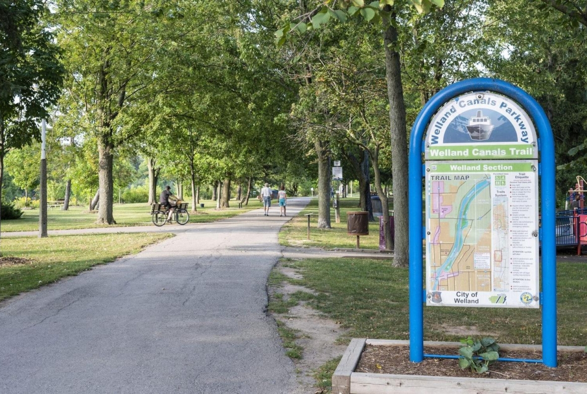 Scenic natural trails, conservation green spaces, and neighbourhood parks in Thorold near Empire Calderwood