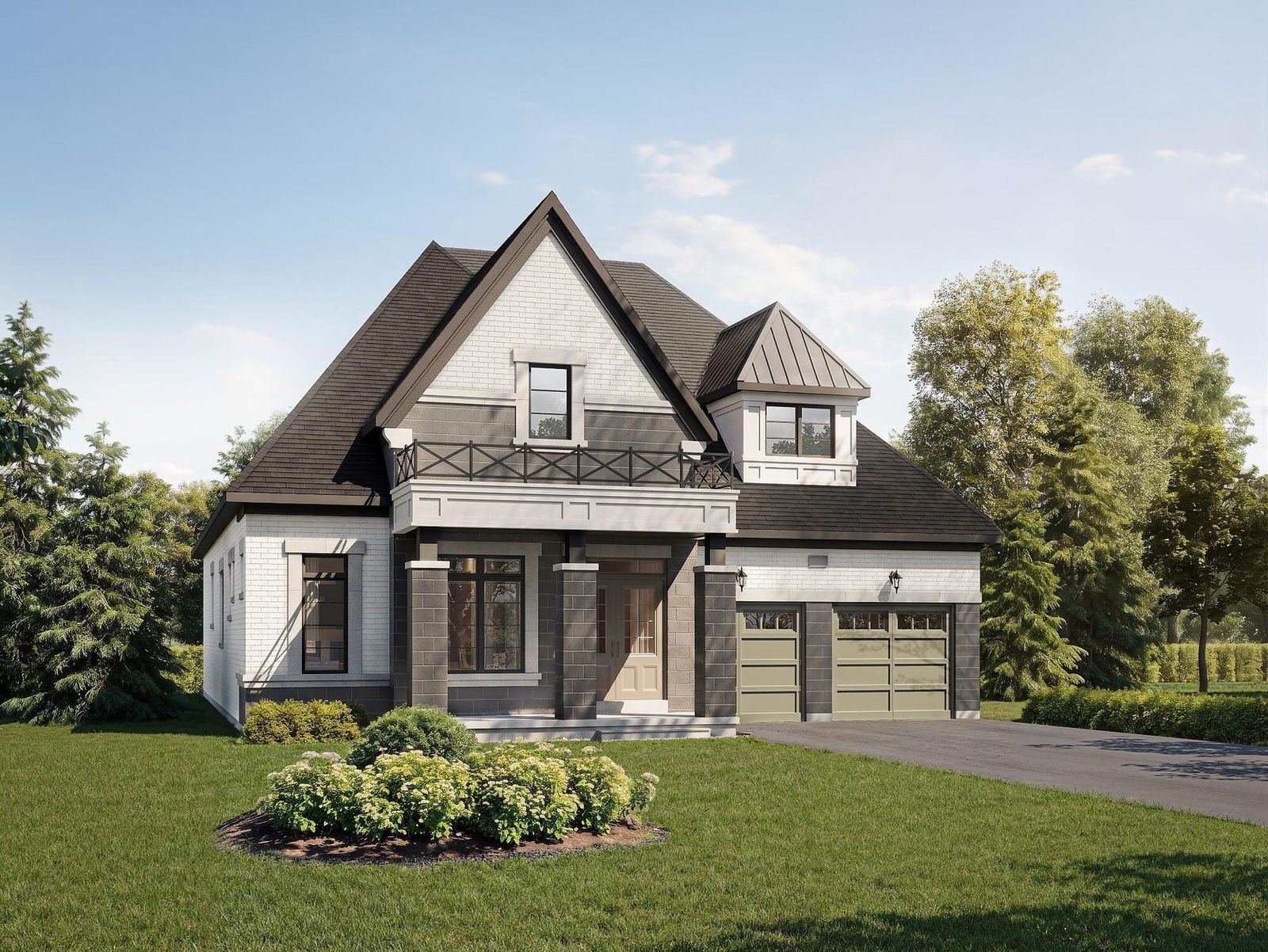 Alternative exterior architectural elevation B for the Bordeaux bungalow at Empire St Davids
