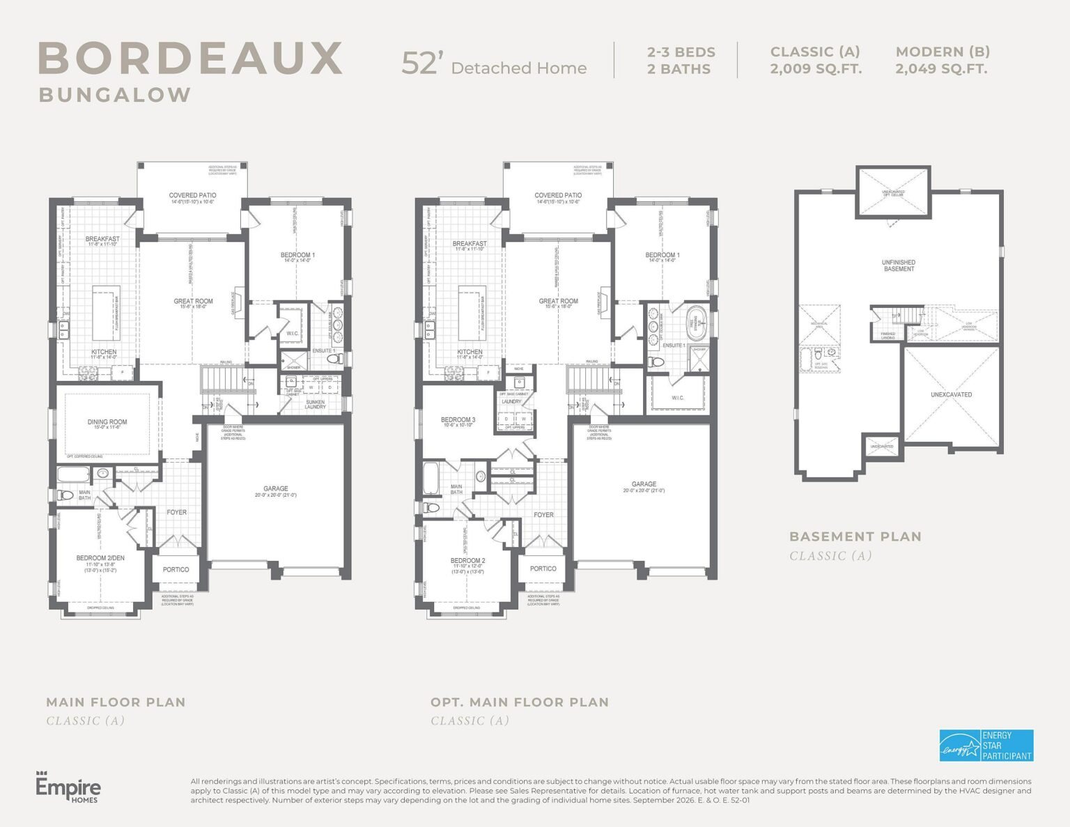 Architectural layout and floor plan schematic for The Bordeaux Bungalow at Empire St Davids Collection
