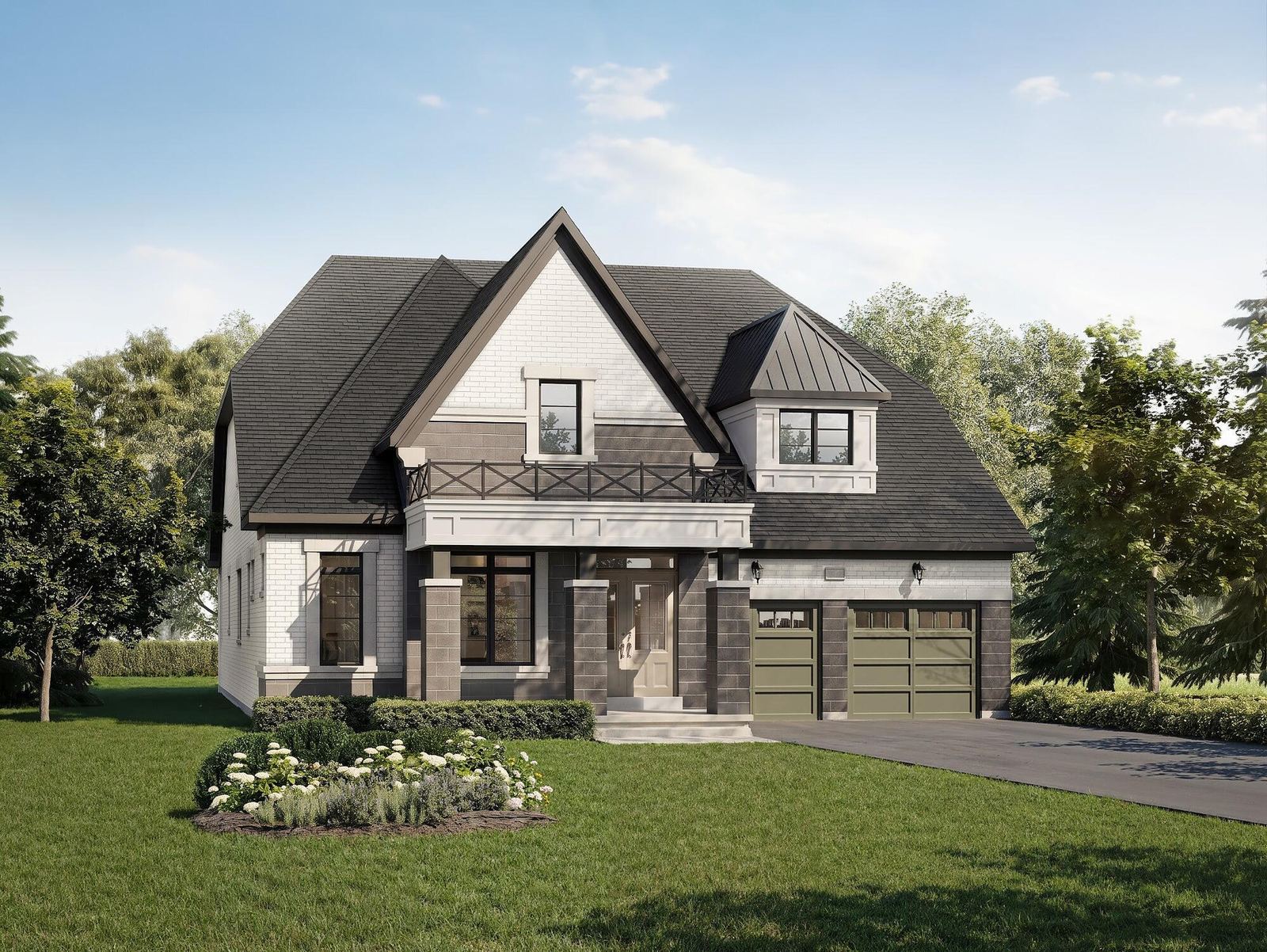 Modern exterior architectural elevation B for the Bordeaux Loft home at Empire St Davids