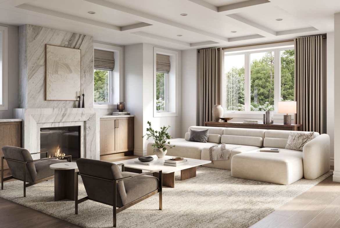 Five Oaks Oakville Open-Concept Great Room Overlooking Ravine Greenspace
