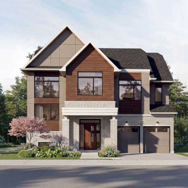 Five Oaks Oakville by Caivan Communities - 50ft Sandhill Single Detached Home Exterior at 1303 Dundas St W