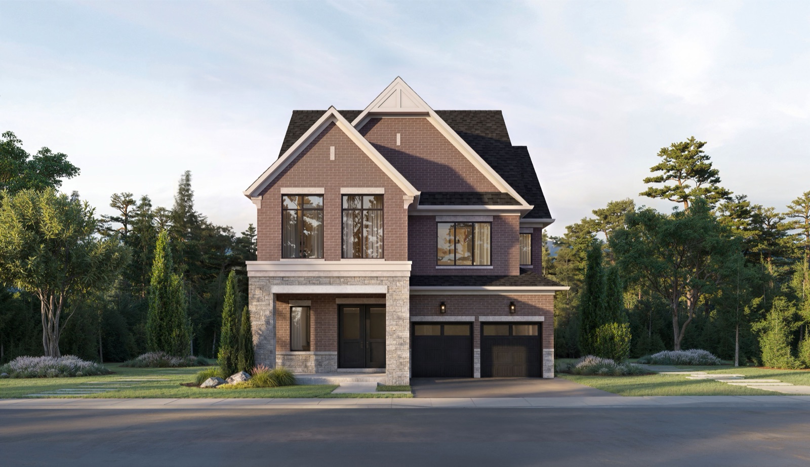 Five Oaks Oakville 42ft Collection The Merlin Single Detached Home Rendering by Caivan