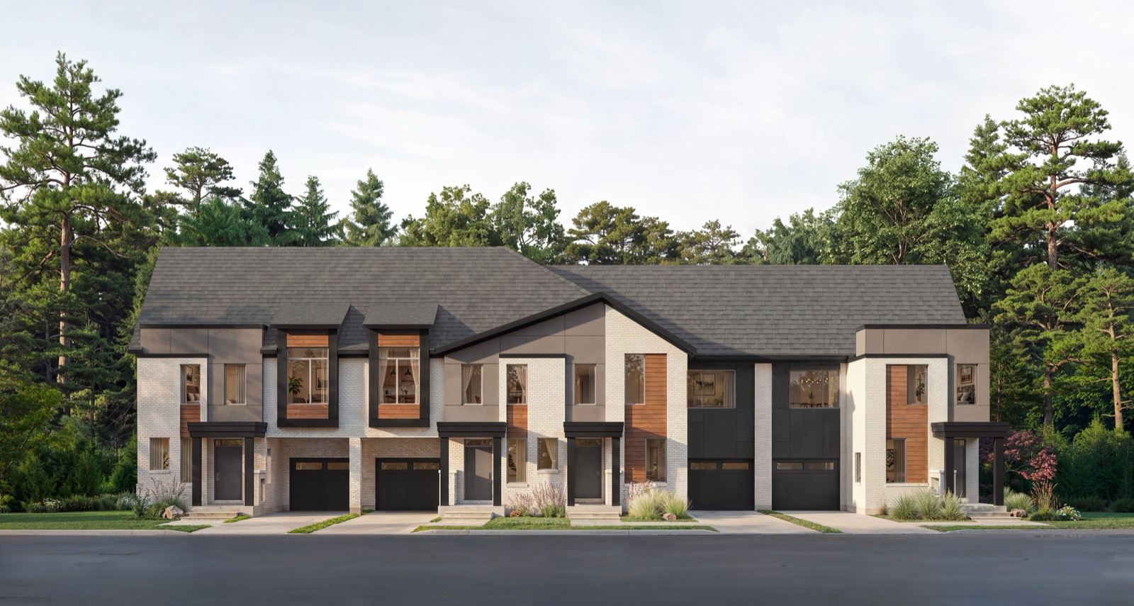 Five Oaks Oakville 24ft Freehold Townhome Collection Exterior by Caivan Communities