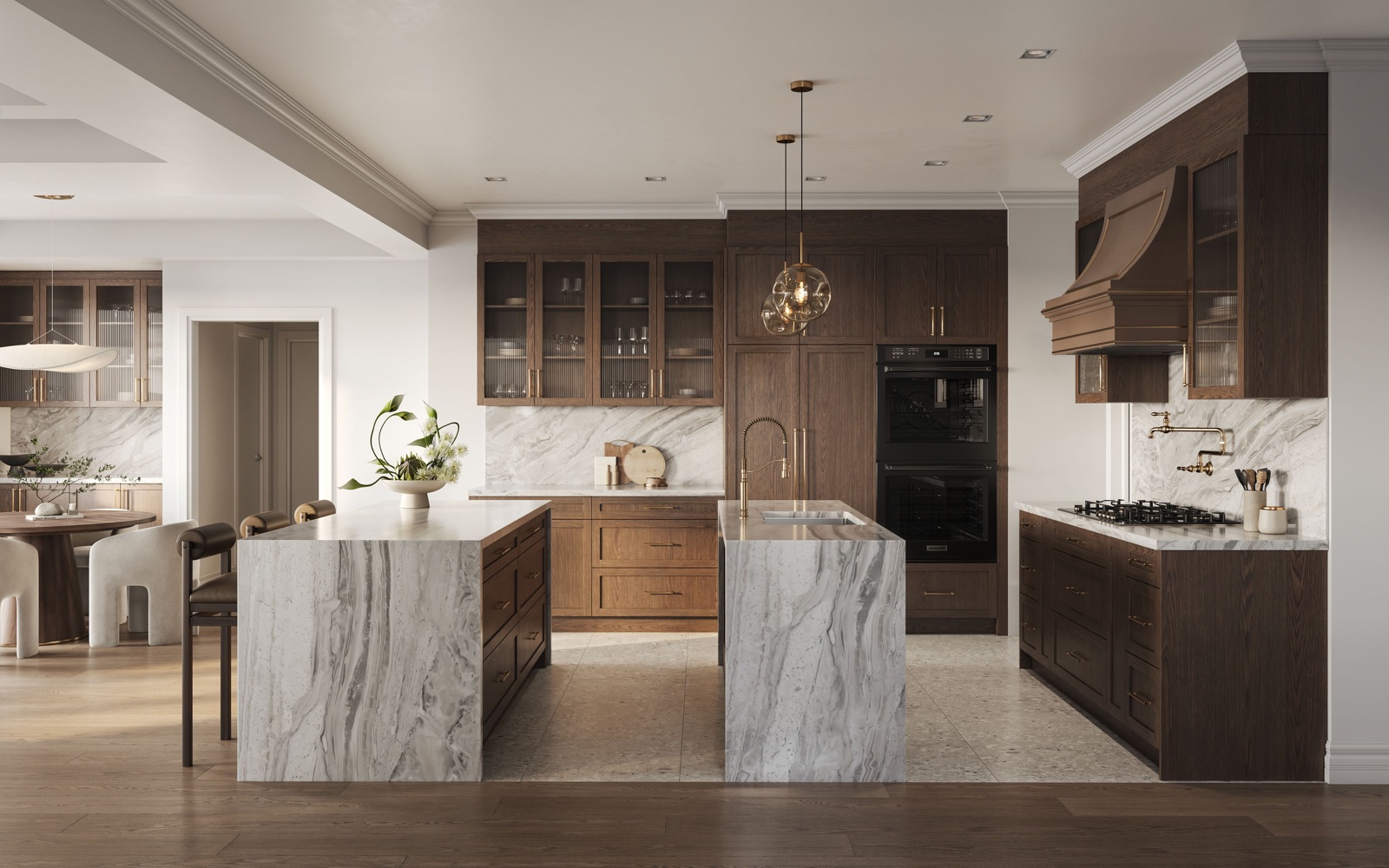 Five Oaks Oakville Chef-Inspired Designer Kitchen Interior Rendering by Caivan
