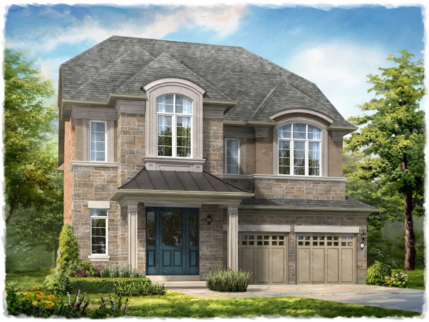 Ivy Rouge Oakville by Rosehaven Homes - 41ft Westbourne Single Detached Home Rendering