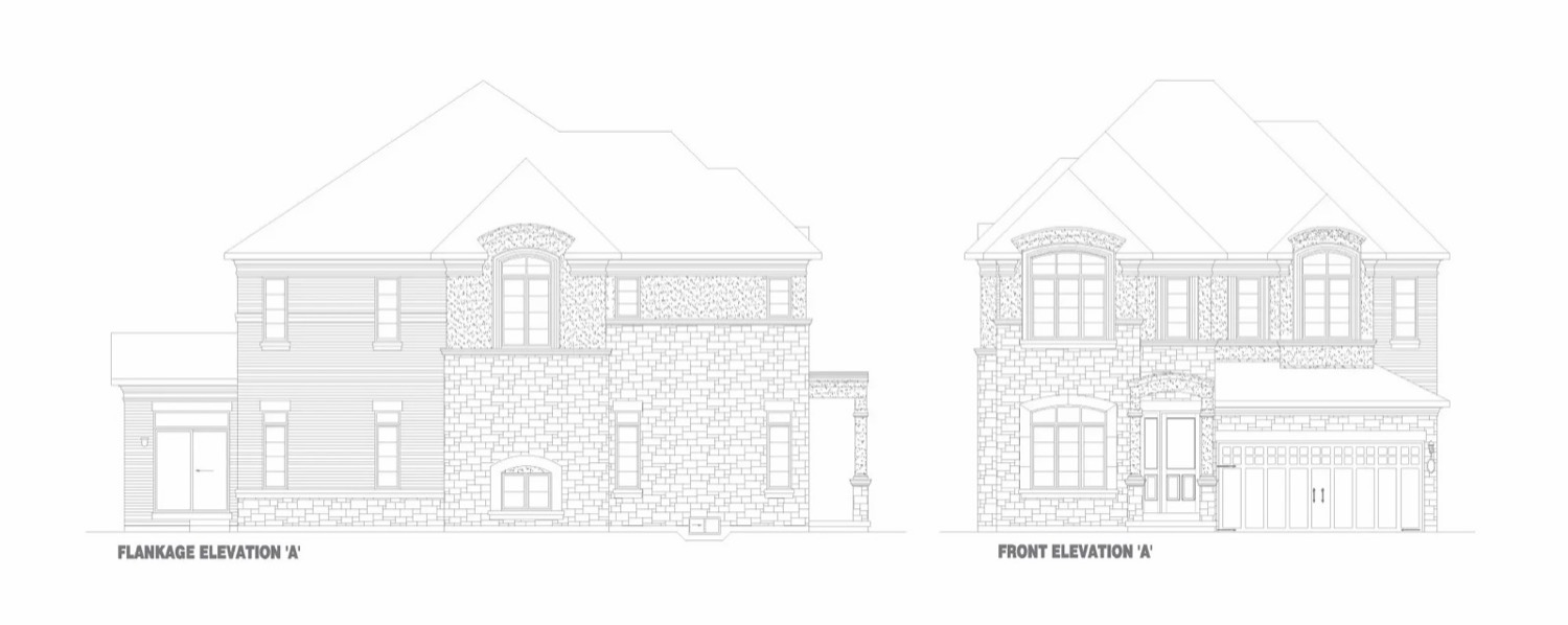 Ivy Rouge Oakville by Rosehaven Homes - 41ft Castlebrook Corner Single Detached Rendering