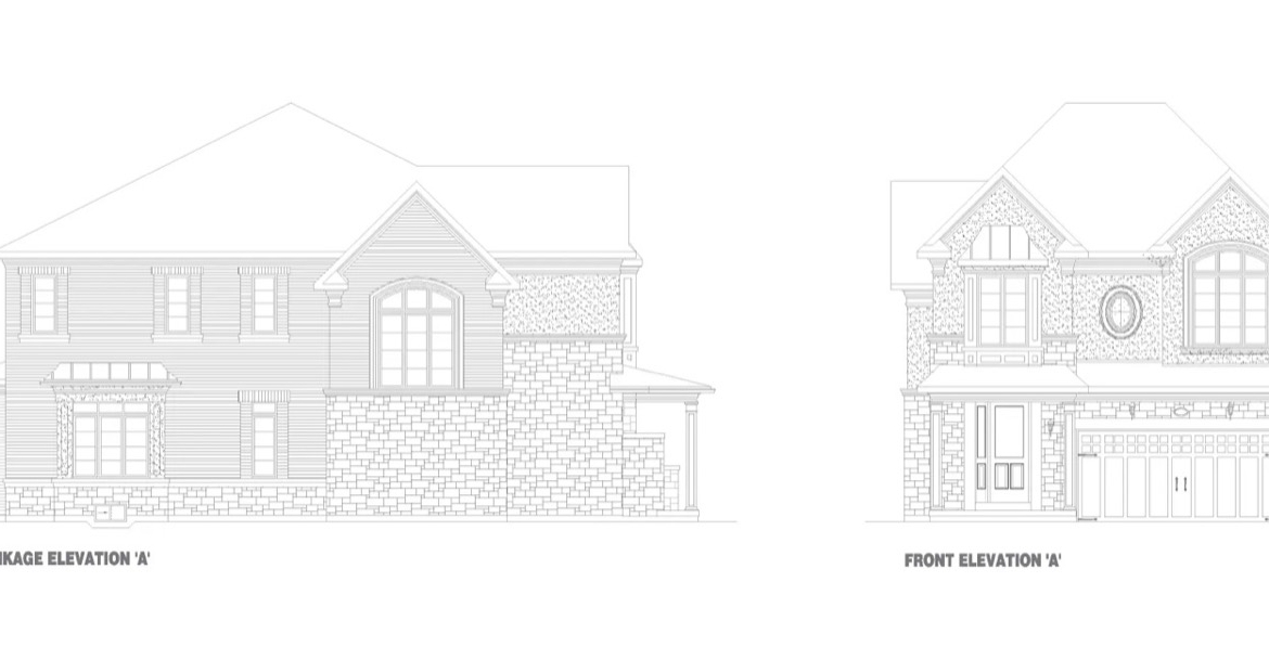 Ivy Rouge Oakville by Rosehaven Homes - 35ft Kingsford Corner Single Detached Home Rendering