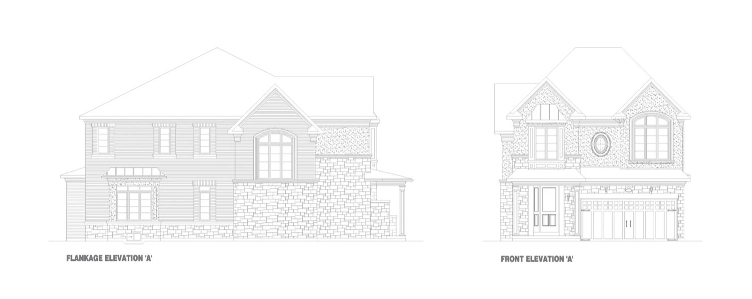 Ivy Rouge Oakville by Rosehaven Homes - 35ft Kingsford Corner Single Detached Home Rendering