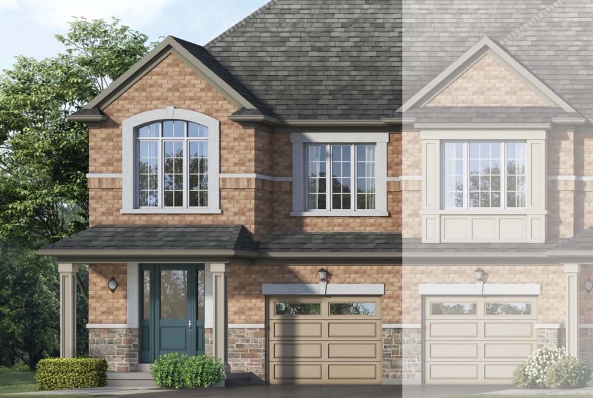 Ivy Rouge Oakville by Rosehaven Homes - 25ft Toulenne Corner Traditional Freehold Townhome Rendering