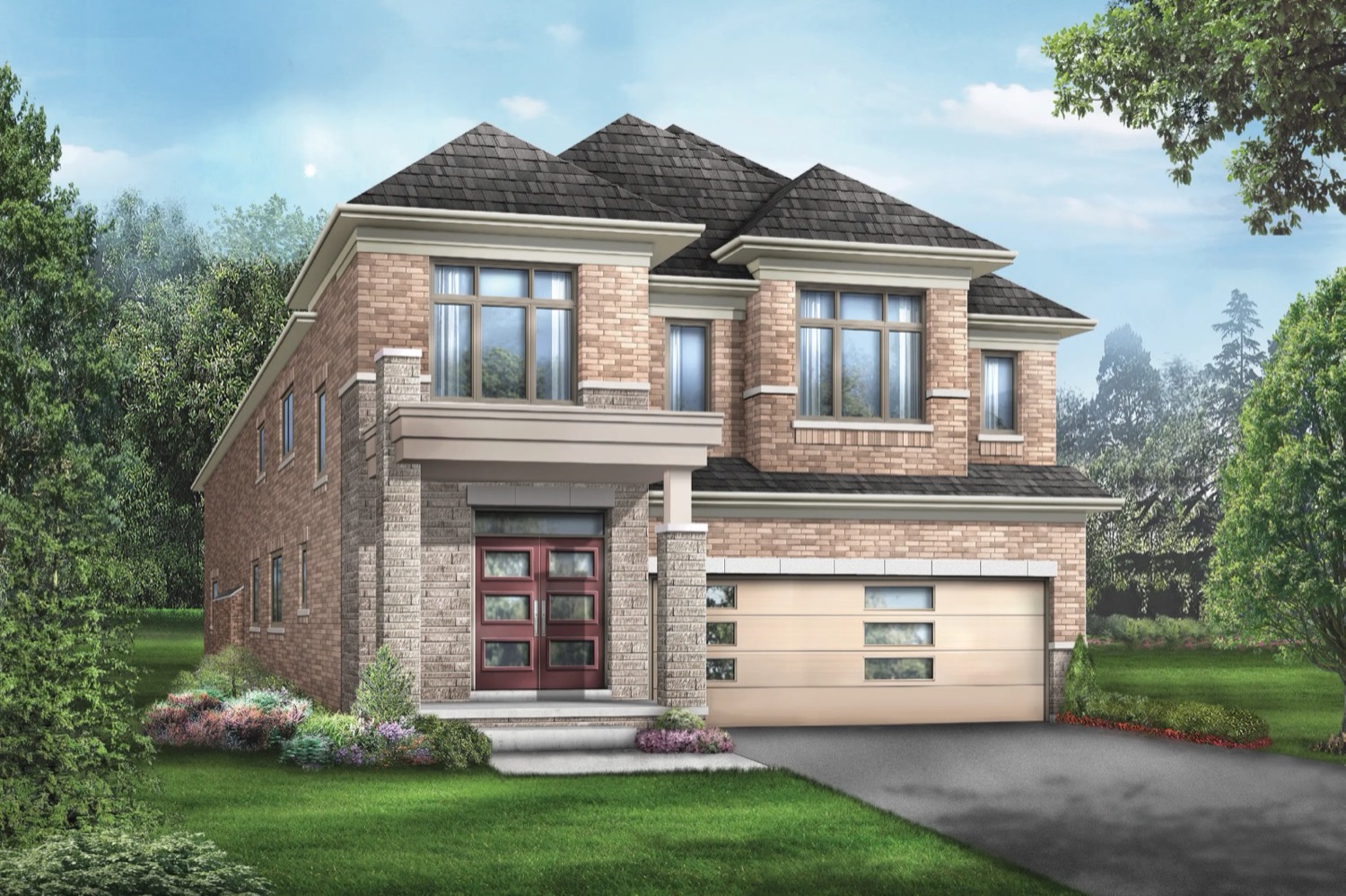 Ivy Rouge Oakville by Starlane Homes – 35ft Bentley 5 Single Detached Home Rendering Ivy Rouge Oakville by Starlane Homes - 35ft Bentley 5 Single Detached Home Rendering