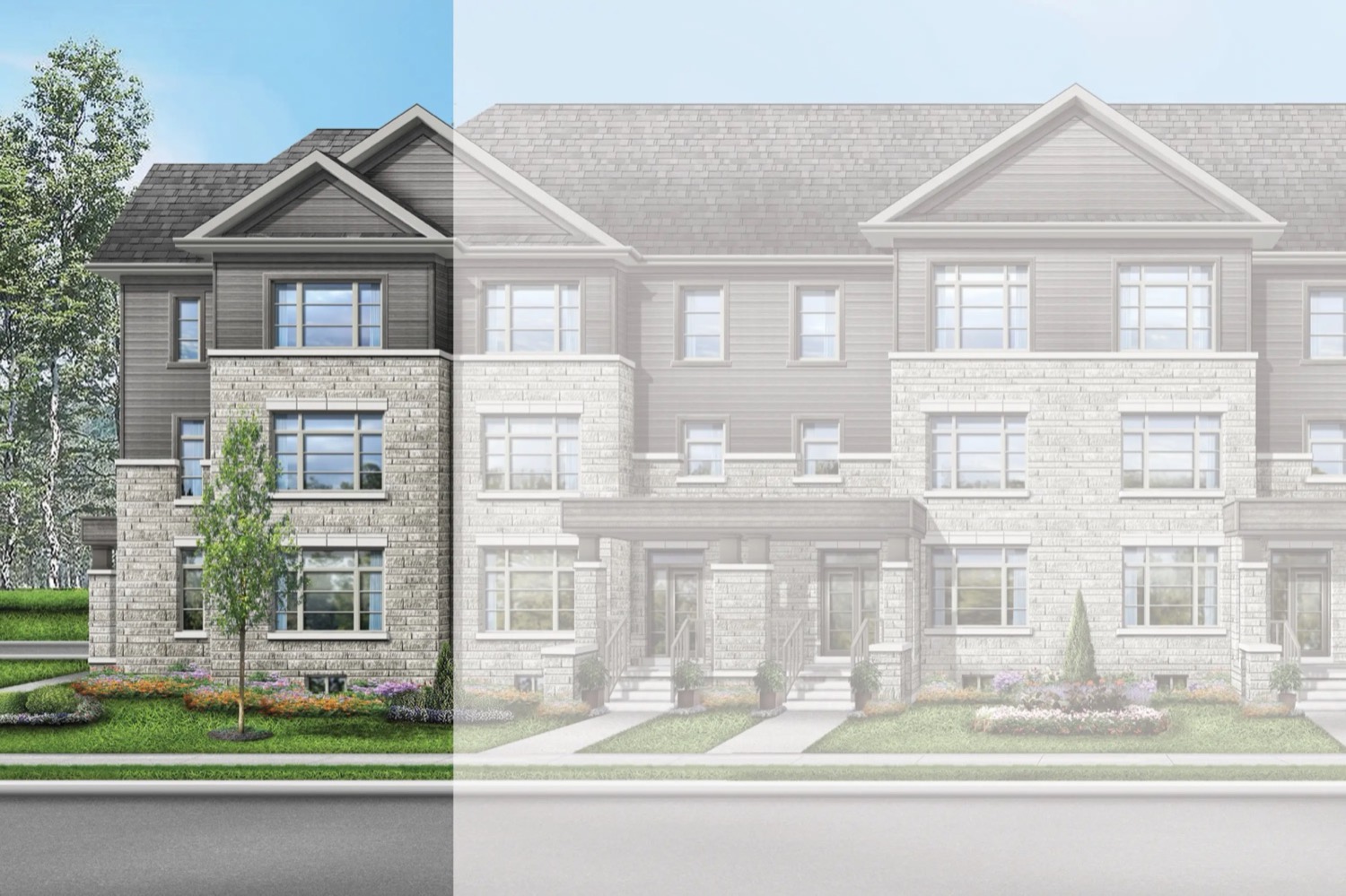 Ivy Rouge Oakville by Starlane Homes – 20ft Encore 18 Rear Lane Townhome Rendering Ivy Rouge Oakville by Starlane Homes - 20ft Encore 18 Rear Lane Townhome Rendering
