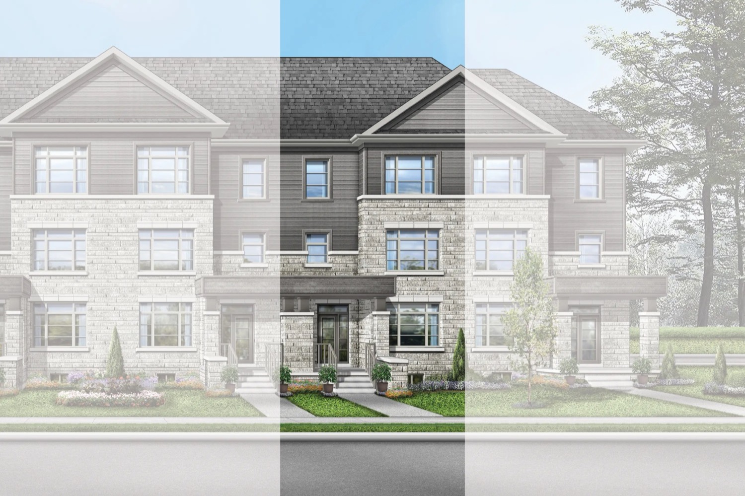 Ivy Rouge Oakville by Starlane Homes – 20ft Encore 1 Rear Lane Townhome Rendering Ivy Rouge Oakville by Starlane Homes - 20ft Encore 1 Rear Lane Townhome Rendering